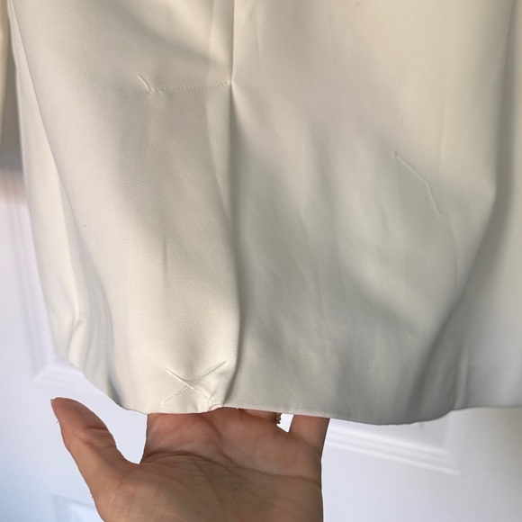 JustFab Cream Double-Breasted Blazer - Picture 6 of 6